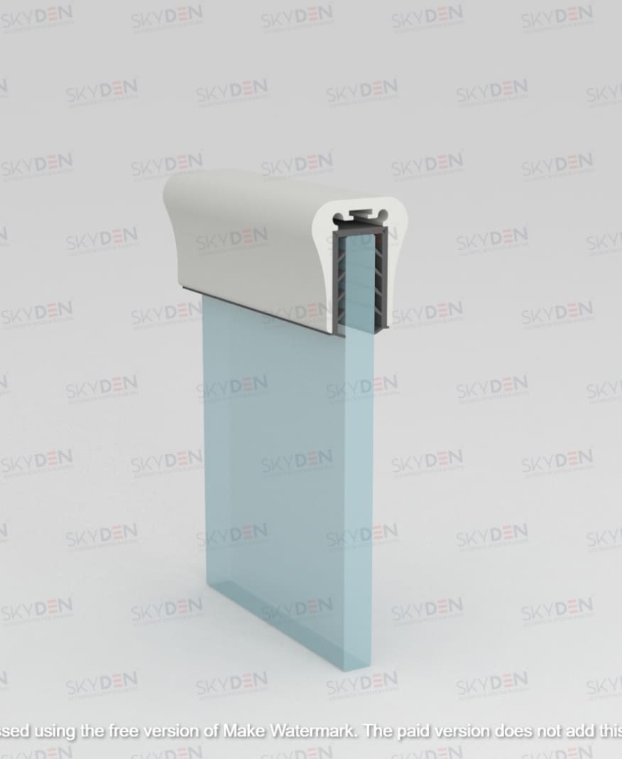 Handrail HR-08 Aluminum Glass Railing Handrail Profile for Balcony and Staircase, Modern Rectangular Design, Durable Finish, Easy Installation for Indoor and Outdoor Use 